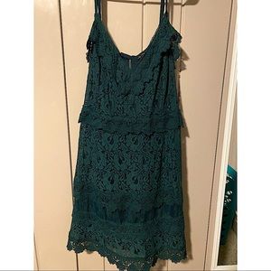 Green lace dress